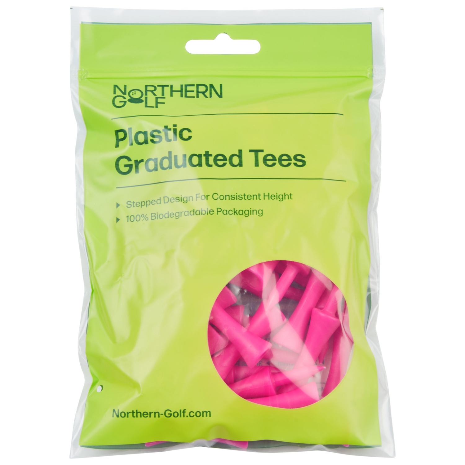 Northern Golf Bamboo Graduated Golf Tees Pink