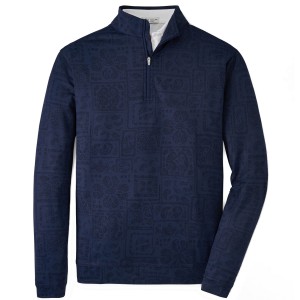 Peter Millar Perth Delos Paisley Zip Neck Sweater