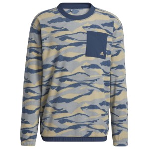 adidas Texture Print Crew Neck Sweater
