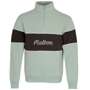 Malbon Collegiate Zip Neck Sweater