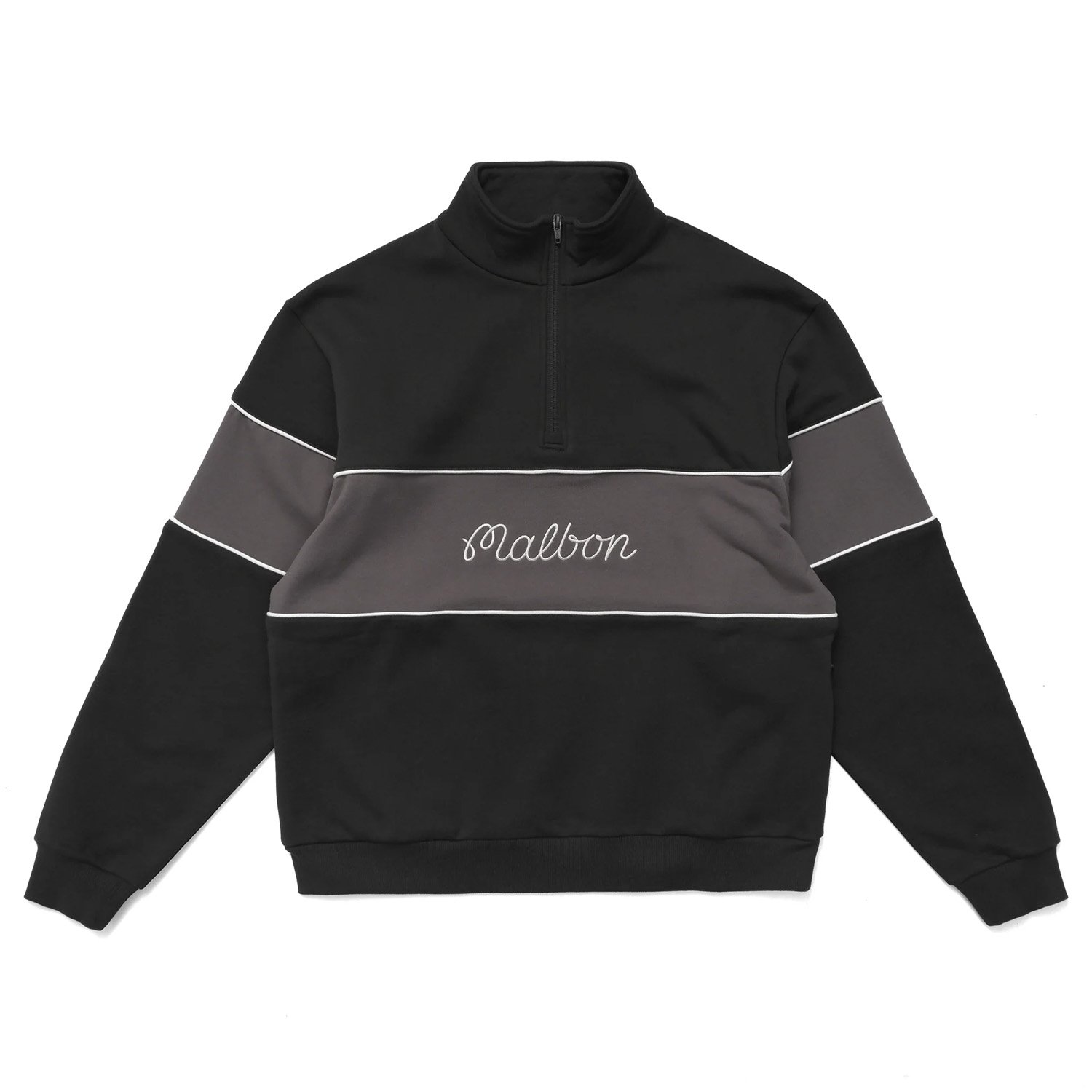 Malbon Collegiate Zip Neck Sweater