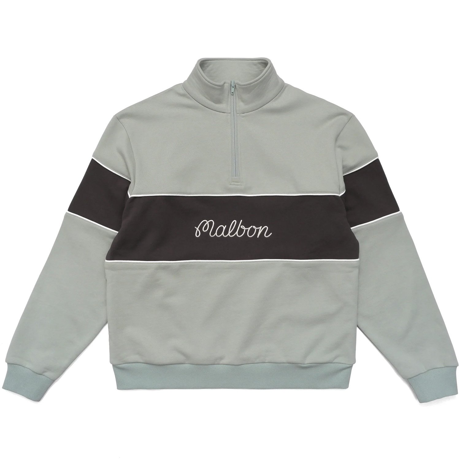 Malbon Collegiate Zip Neck Sweater