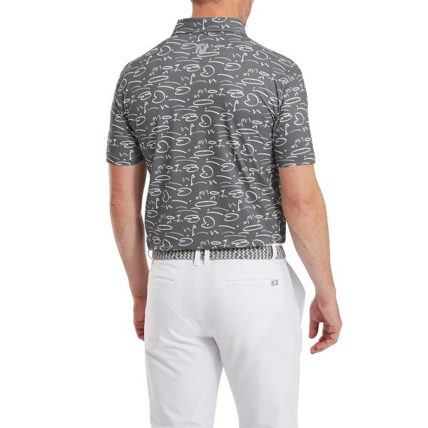 FootJoy Golf Course Doodle Self Collar Golf Polo Shirt (MIGRATED)