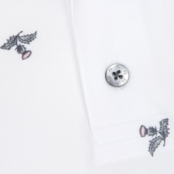 FootJoy Thistle Print Lisle Golf Polo Shirt (MIGRATED)