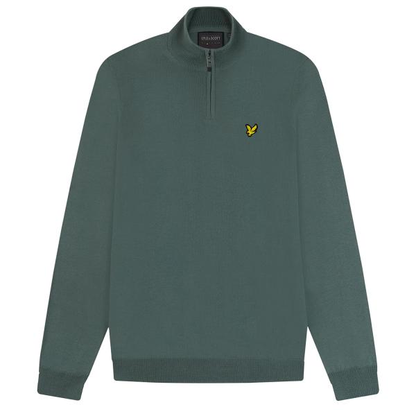 Lyle & Scott Core Merino Mix Zip Neck Golf Sweater (MIGRATED)