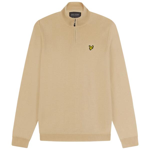 Lyle & Scott Core Merino Mix Zip Neck Golf Sweater (MIGRATED)