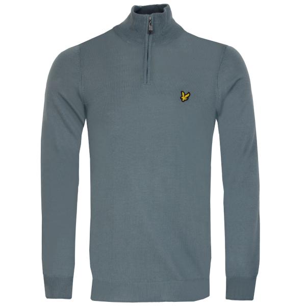 Lyle & Scott Core Merino Mix Zip Neck Golf Sweater (MIGRATED)