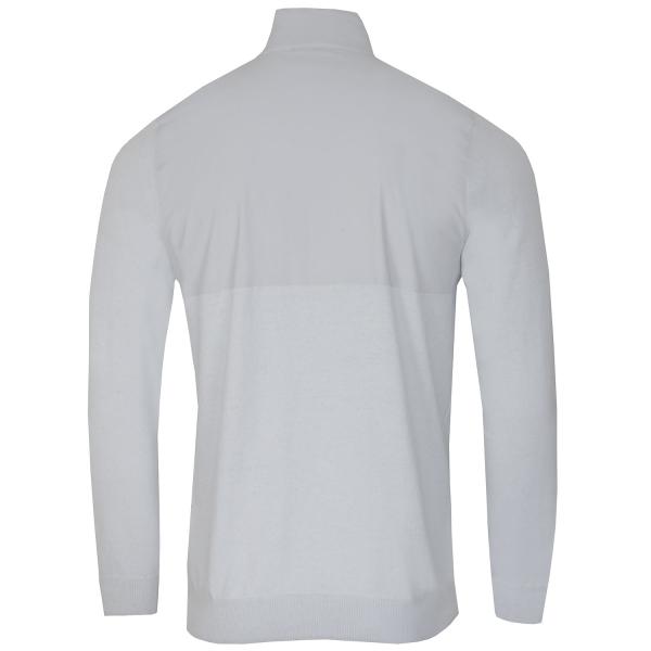 Lyle & Scott Overlay Knit Zip Neck Golf Sweater