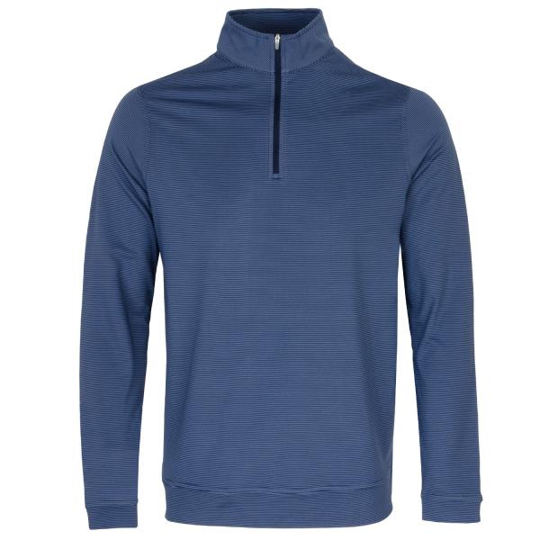 Peter Millar Perth Sugar Stripe Performance Zip Neck Sweater (MIGRATED)