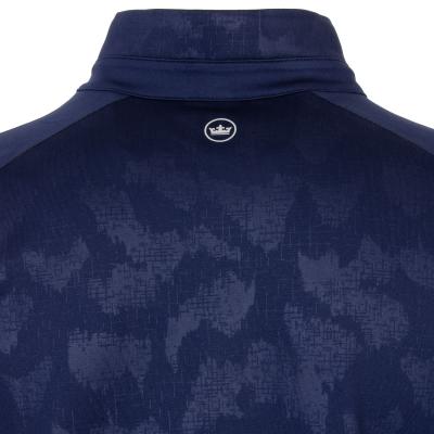 Peter Millar Verge Windowpane Camo Performance Zip Neck Sweater (MIGRATED)